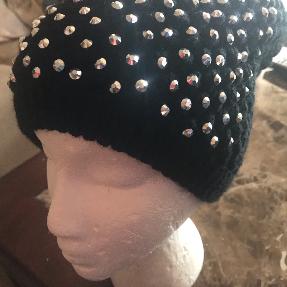 Black Rhinestone Hat - Picture 3 of 4
